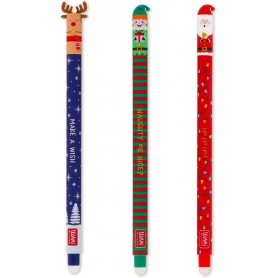 SET 3 PENNE CANCELLABILI LEGAMI NATALE