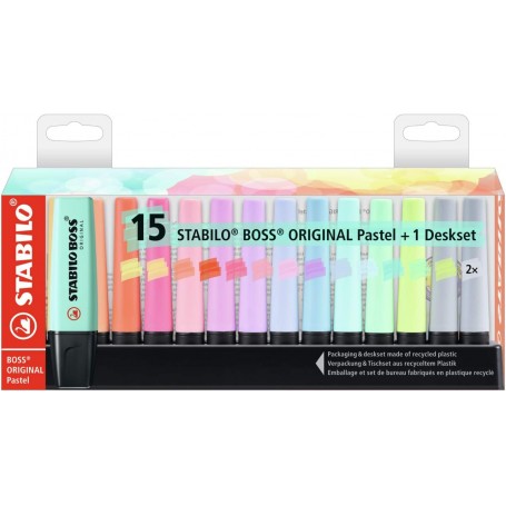 STABILO BOSS DESKSET DA 15 PASTEL